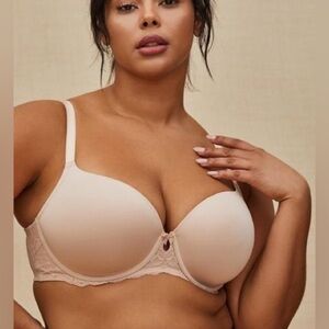 Torrid Curve Women’s 44DD Perfect T-Shirt Bra in Rose Dust Underwire Plus Size